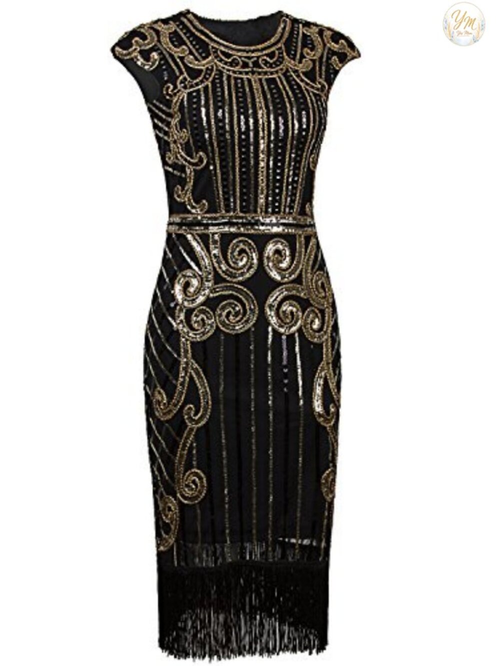 Sequin Fringe Flapper Dress 1920s Gatsby Cocktail Mermaid